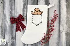 Gingerbread man svg Funny christmas t shirt svg Pocket svg Product Image 3