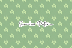 Mint Green Shamrock Seamless Pattern - Leprechaun &amp; Clovers Product Image 1