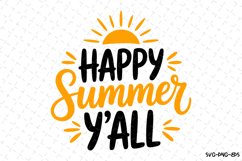 Happy Summer Y'all svg | Summer Svg | Svg Cut Files Product Image 1