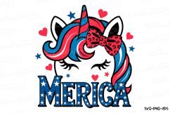 Merica Unicorn Svg | 4th of July Svg | Svg Cut File Product Image 1