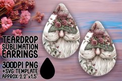 Playful Gnome Enchantment: Sublimation Teardrop Melodies Product Image 1