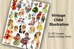 Digital Collage Sheet - Vintage Child Product Image 1