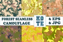 6 Seamless Military Forest Camouflage Product Image 1