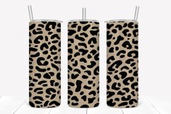 Khaki Leopard Pattern 20oz Skinny Tumbler Sublimation Product Image 1