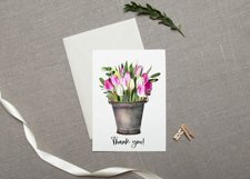 Watercolor tulips clipart.Spring flowers.Sublimation designs Product Image 6