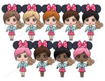 Weekend CUTE DOLLS For Icon Stickers Ladies Girls Lazy - PNG Product Image 6