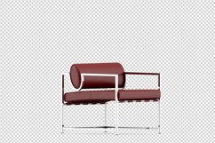 Isometric Arm Chair 3D isolated render Product Image 1