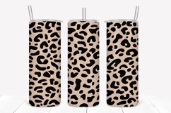 Latte Leopard Pattern 20oz Skinny Tumbler Sublimation Product Image 1