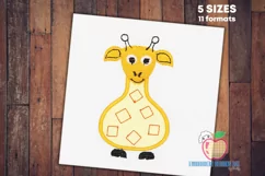 The Cartoon Of Giraffe In Yellow Applique Product Image 1