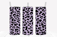 Lavender Leopard Pattern 20oz Skinny Tumbler Sublimation Product Image 1
