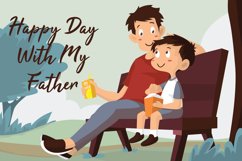 Happy With Father - Vector Illustration Product Image 1