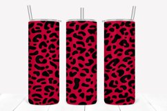Magenta Leopard Pattern 20oz Skinny Tumbler Sublimation Product Image 1