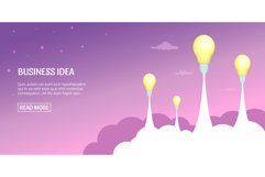 Business idea banner horizontal, cartoon style Product Image 1