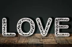 Love Letters with Flourish for Valentine's Day SVG files Product Image 3