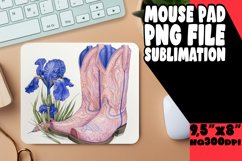 Colorful Flowered Mousepad Sublimation PNG Product Image 1