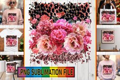 Luxe Glitter &amp; Sublimation Floral Fusion Art PNG Product Image 1