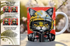 Whisker Whimsy: Colorful Cat Mug Sublimation Product Image 1