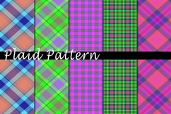 Plaid Pattern Digital Paper Bundle Product Image 1