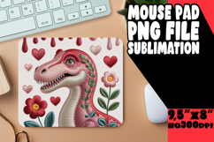 Enchanted Mouse Mat Sublimation Style, Cute Dino Product Image 1