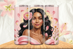 Black Girl Magic Black Woman Positive mind 20oz Tumbler wrap Product Image 1