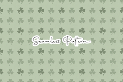 Sage Green Clover Grid Seamless Pattern Product Image 1