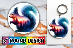 Radiant Sublimation Coasters PNG, Animals Art Product Image 1