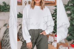 White Christmas Sweatshirt Mockup Product Image 3