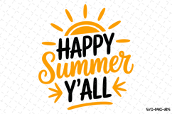 Happy Summer Y'all svg | Summer Svg | Svg Cut Files Product Image 1