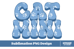 American Cat Mini 4th of July USA Paw DTF PNG Sublimation Product Image 1