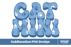 American Cat Mama Papa 4th of July USA Paw DTF PNG Bundle Product Image 3