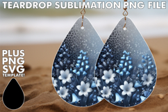 Charming Teardrop Earrings Art PNG, Leopard Prints Product Image 1