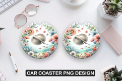 Ray Fish Car Coaster Sublimation| Animal Coaster PNG Product Image 1