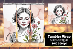 EYE-CATCHING 20oz Tumbler PNG , Beauty Woman Product Image 1