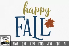 Happy Fall SVG Cut File - Fall Farmhouse SVG PNG DXF EPS Product Image 7