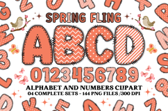Spring Fling Alphabet png, letters doodle, spring clipart Product Image 1