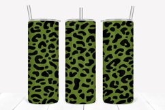 Olive Leopard Pattern 20oz Skinny Tumbler Sublimation Product Image 1