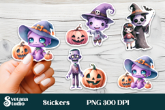 Halloween stickers PNG | Printable Halloween sticker bundle Product Image 10