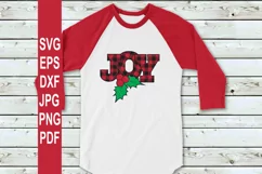 Christmas SVG | Joy Buffalo plaid - svg, png, eps, dxf Product Image 2