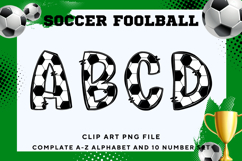 Soccer Doodle Alphabet Sport Letters Hand Draw _B172 Product Image 1