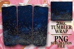 Glittery Floral Leopard Tumbler Graphic: Sublimation - 20oz Product Image 1