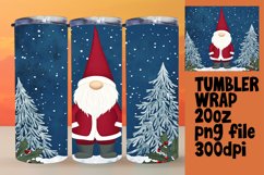 Watercolor Gnome Wrap 20oz Christmas Tumbler Design Product Image 1