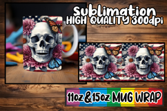 Pure bliss 11oz 15oz mug wrap, Skull USA Product Image 1