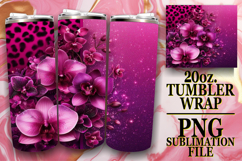 Luminous Days 20oz tumbler wrap, Leopard Prints Product Image 1