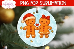 Christmas ornament PNG sublimation, Gingerbread man PNG Product Image 3