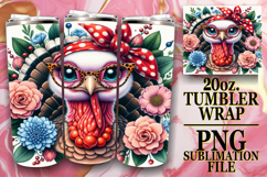 Luminous Sublimation 20oz tumbler wrap, Cute Animals Product Image 1