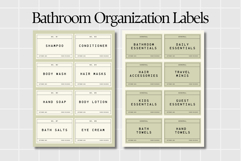 Bathroom Organization Labels Printable Minimal Storage Label Product Image 1