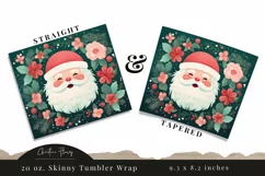 Cute Christmas Santa Tumbler Wrap PNG Product Image 3