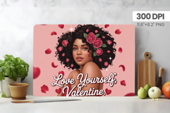 Afro Girl/Woman Melanin braided hair Cutting Board PNG Desig Product Image 1