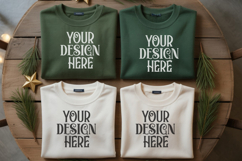 Christmas Family Matching Group T-Shirt Mockups | Holiday Fl Product Image 1