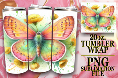 Joyful Escape 20oz tumbler wrap, Butterfly Product Image 1